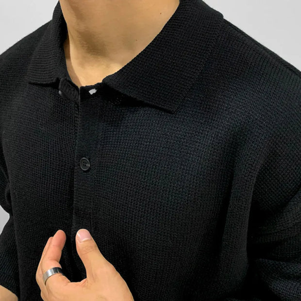 IEFB men's wear kintted shirts Autumn new single breasted tops