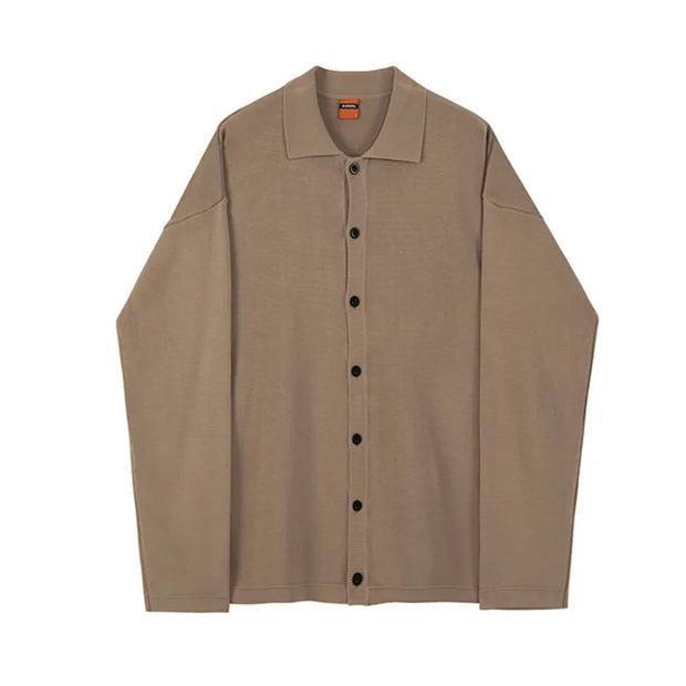 IEFB men's wear kintted shirts Autumn new single breasted tops