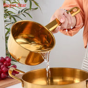 Gold Long Handle Water Scoop Stainless steel