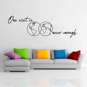 Small Size Wall Sticker North and South Earth Travel Agency