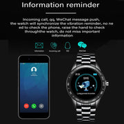 LIGE Steel Band Smart Watch Men Fitness Tracker