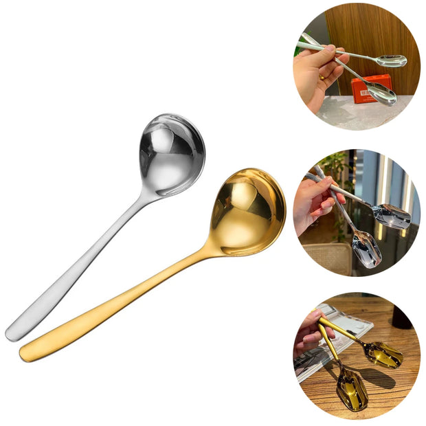 1pc Stainless Steel Ladle Household Tableware Spoon