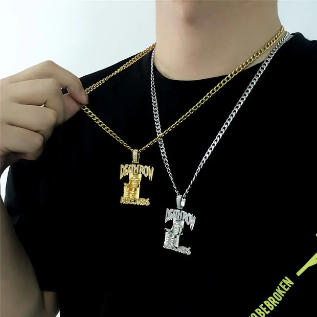 Hip Hop DEATH ROW RECORDS Necklace R