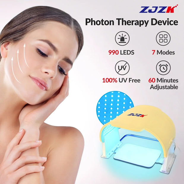 Beauty Led Face Mask Device 7 Color for Skin Tightening Anti-Aging