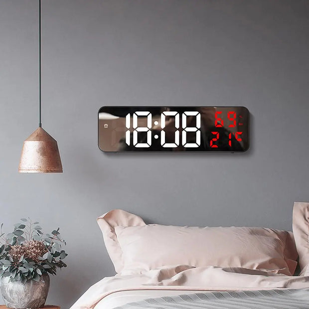 Led Digital Wall Clock Large Screen Wall-Mounted