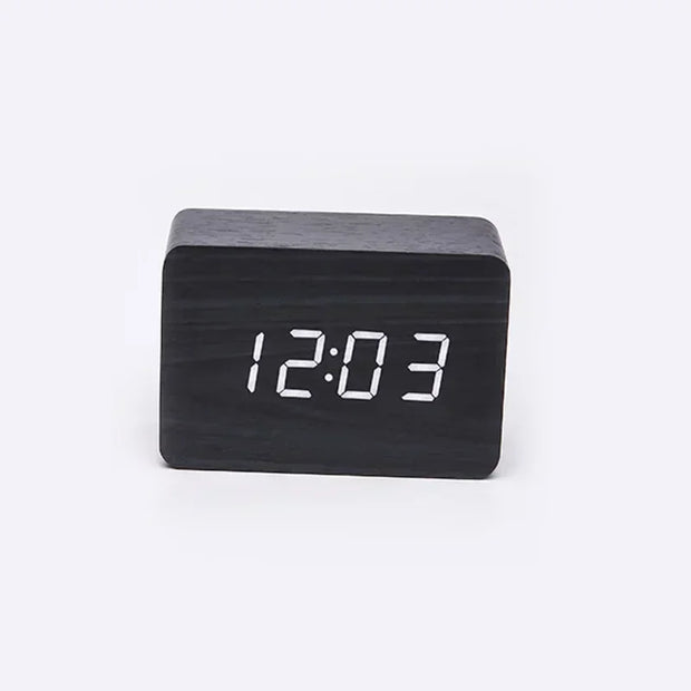 Fashion Alarm Clock LED Wooden Watch