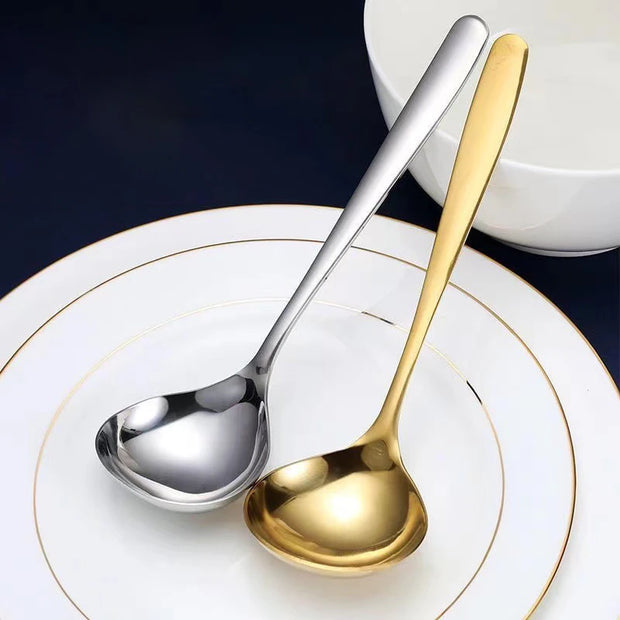 1pc Stainless Steel Ladle Household Tableware Spoon