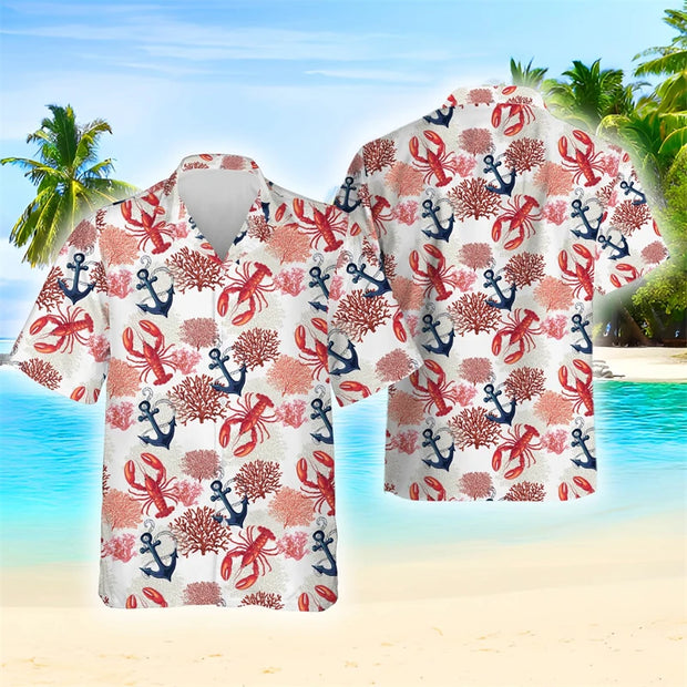 Hawaiian Lobster Anchor 3D Printed Shirts