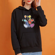 Women's Fashion Hoodie Long-sleeved Cute Bear Print Top